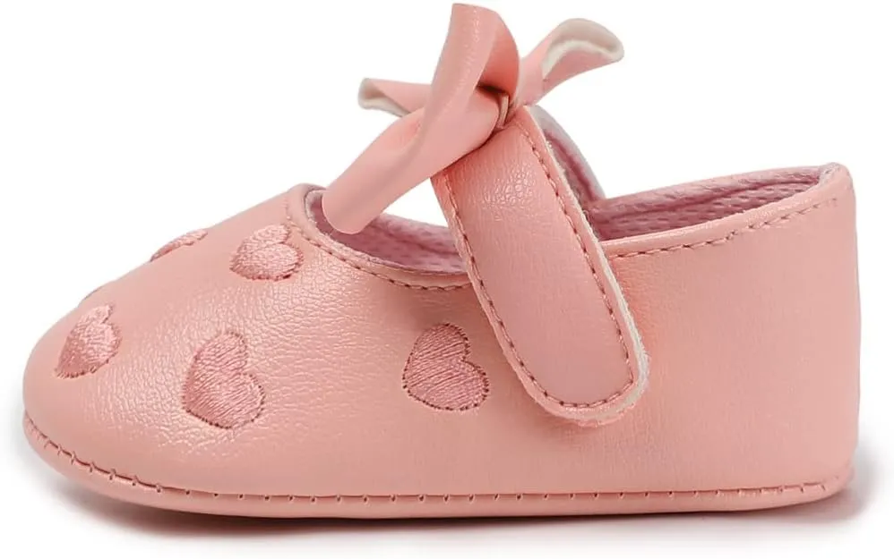 Baby Girls Mary Shoes Soft Sole Bowknot Mary Jane Flats Toddler Princess Dress Shoes