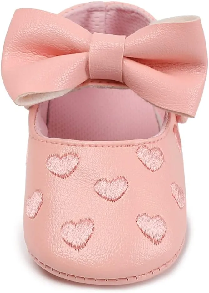 Baby Girls Mary Shoes Soft Sole Bowknot Mary Jane Flats Toddler Princess Dress Shoes