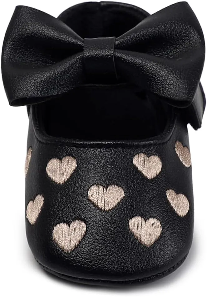 Baby Girls Mary Shoes Soft Sole Bowknot Mary Jane Flats Toddler Princess Dress Shoes