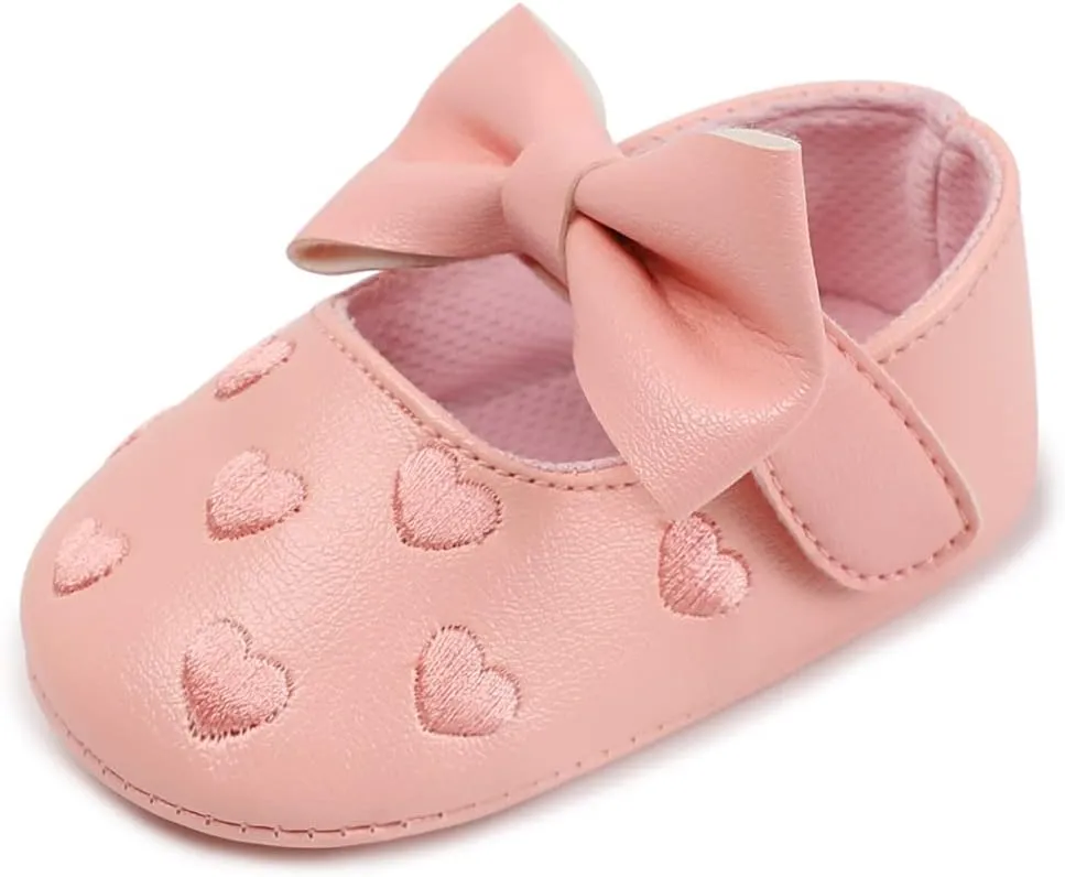 Baby Girls Mary Shoes Soft Sole Bowknot Mary Jane Flats Toddler Princess Dress Shoes
