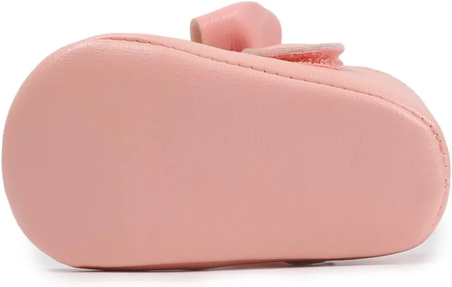 Baby Girls Mary Shoes Soft Sole Bowknot Mary Jane Flats Toddler Princess Dress Shoes