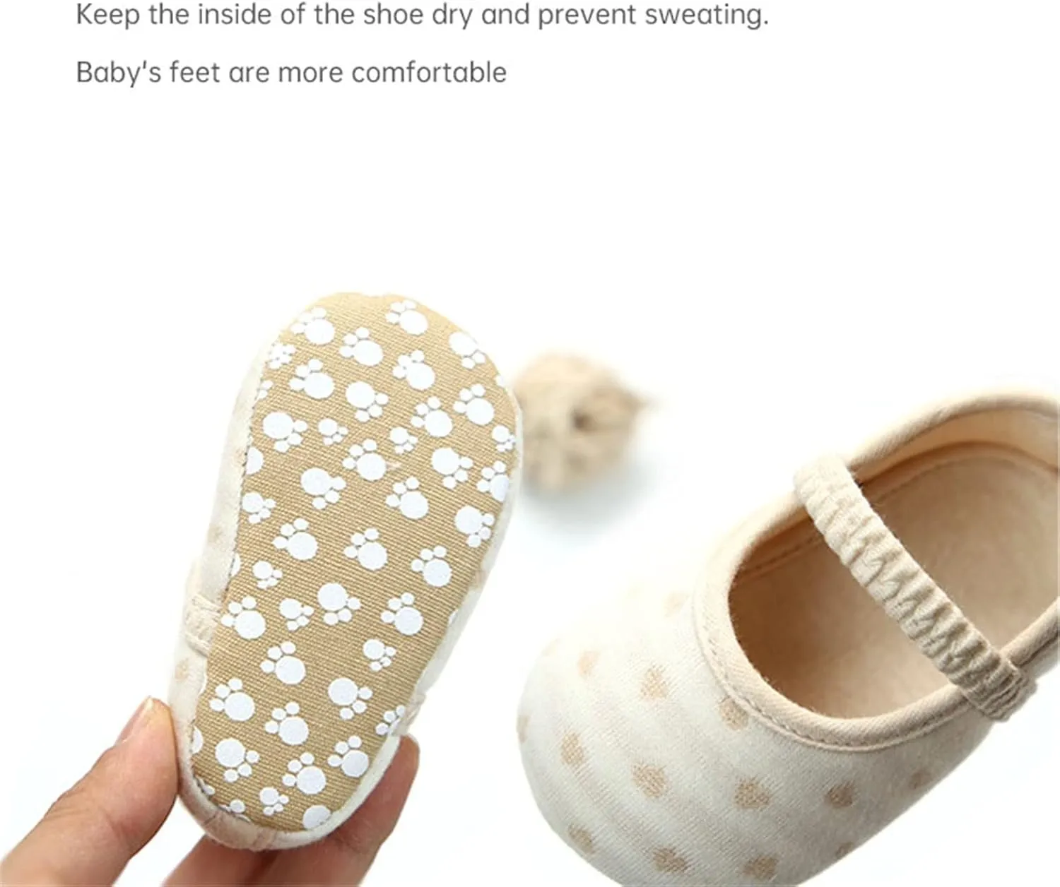 Baby Girls Non Slip for Toddler First Walkers Soft Sole Cotton Shoes Sneaker Wedding Party Christmas Infant Size 4 Shoes