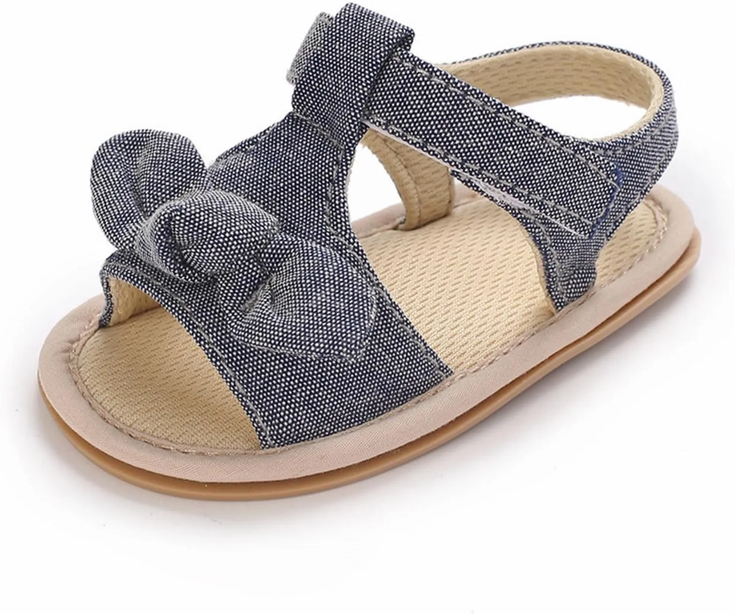 Baby Girl's Open Toe Flat Sandals Summer Casual Toddler Sandals Shoes Soft Sole Anti Slip White Sneakers Girls