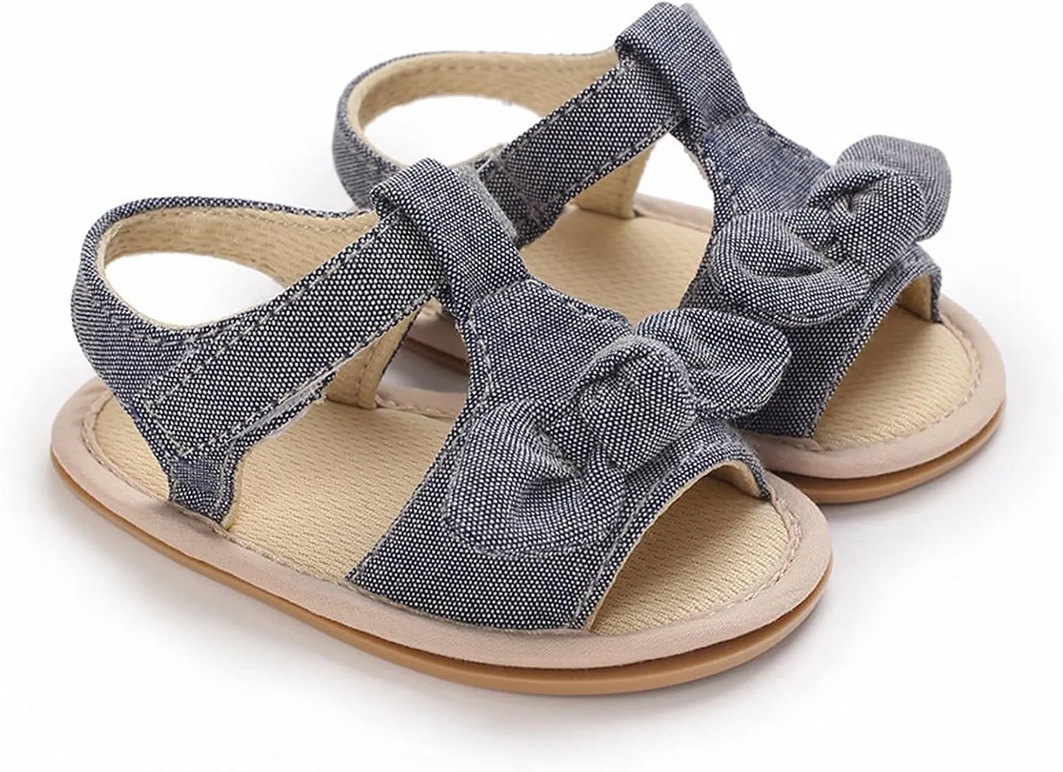 Baby Girl's Open Toe Flat Sandals Summer Casual Toddler Sandals Shoes Soft Sole Anti Slip White Sneakers Girls