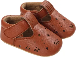 Baby Girls Princess Shoes Soft PU Leather Hollowed Non-Slip Bottom Casual Flats Shoes