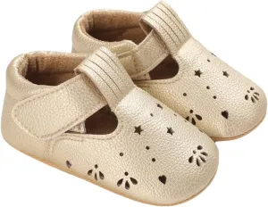 Baby Girls Princess Shoes Soft PU Leather Hollowed Non-Slip Bottom Casual Flats Shoes