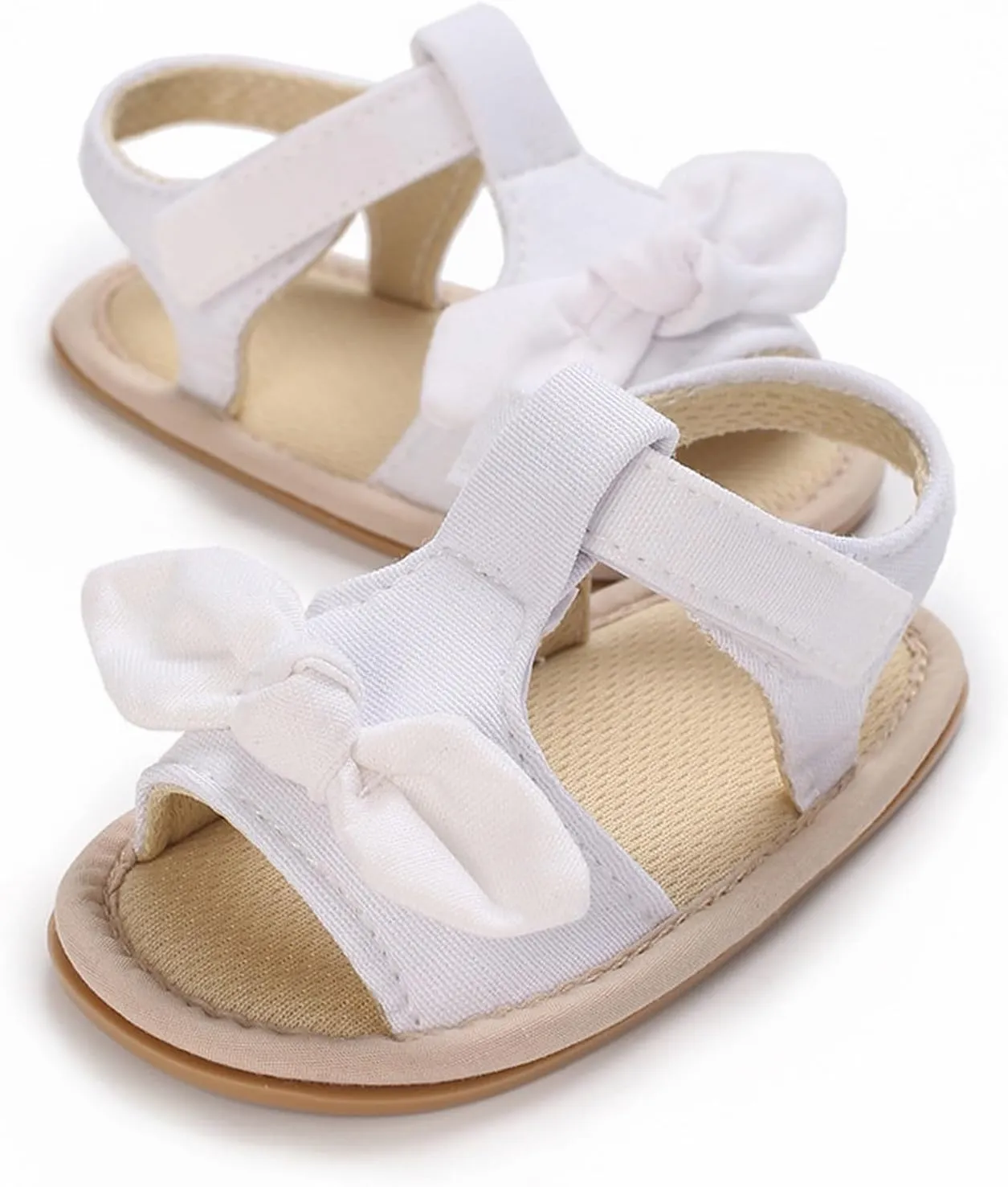 Baby Girls Sandals Ruffle Bowknot Premium Soft Sole Anti Slip Open Toe Breathable Summer Outdoor Black Shoes for Girls