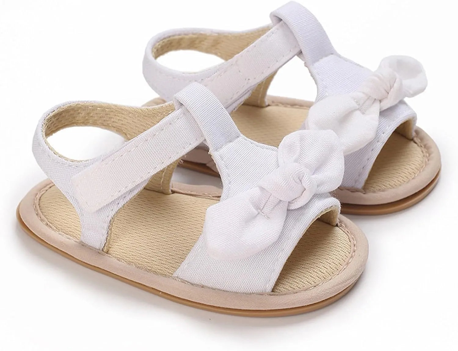Baby Girls Sandals Ruffle Bowknot Premium Soft Sole Anti Slip Open Toe Breathable Summer Outdoor Black Shoes for Girls