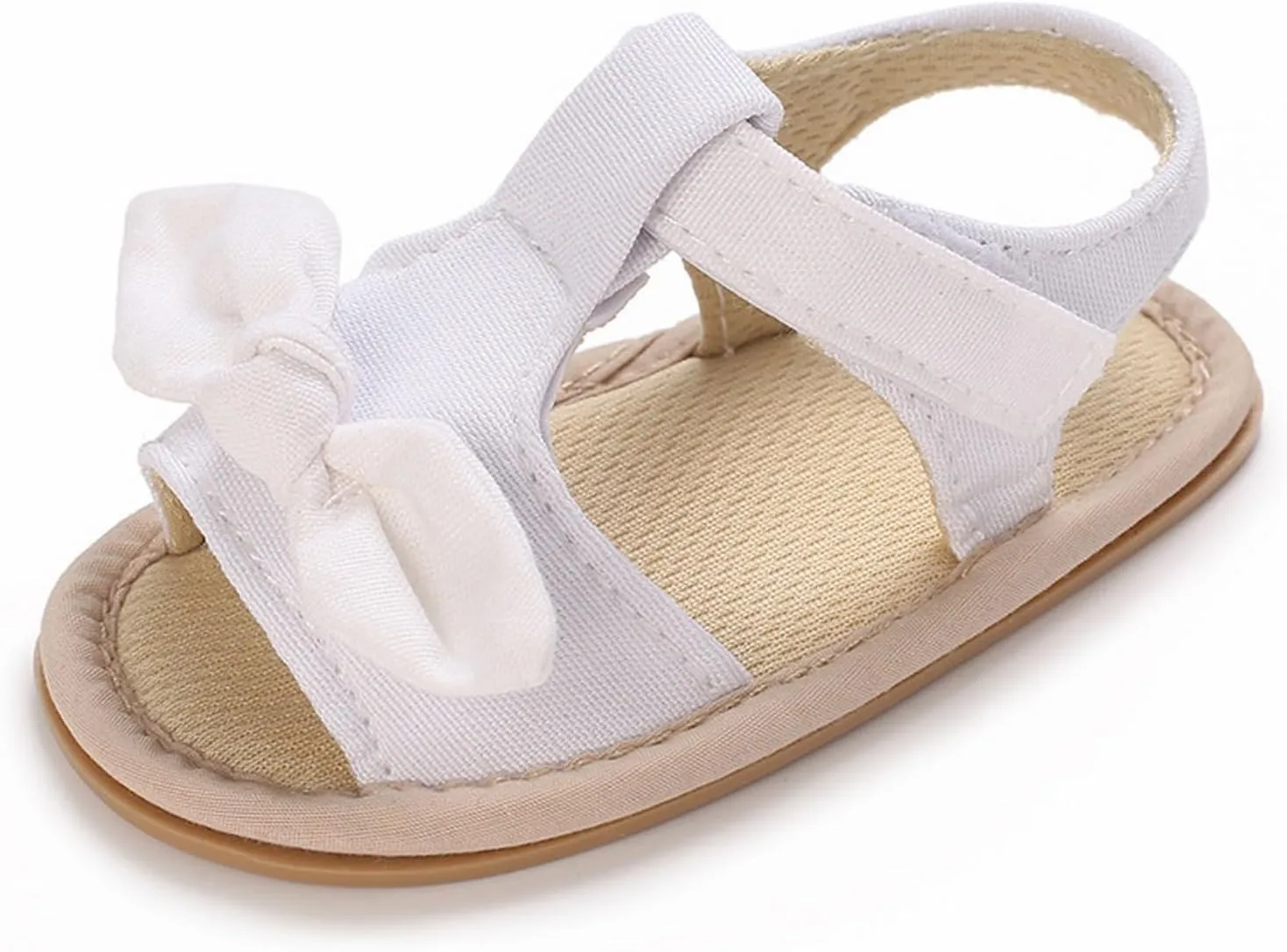 Baby Girls Sandals Ruffle Bowknot Premium Soft Sole Anti Slip Open Toe Breathable Summer Outdoor Black Shoes for Girls