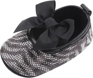 Baby Girls Soft Princess Dress Flats Shoes Infant Wedding Bowknot Anti-Slip First Walker Newborn Soft Sole Sneakers