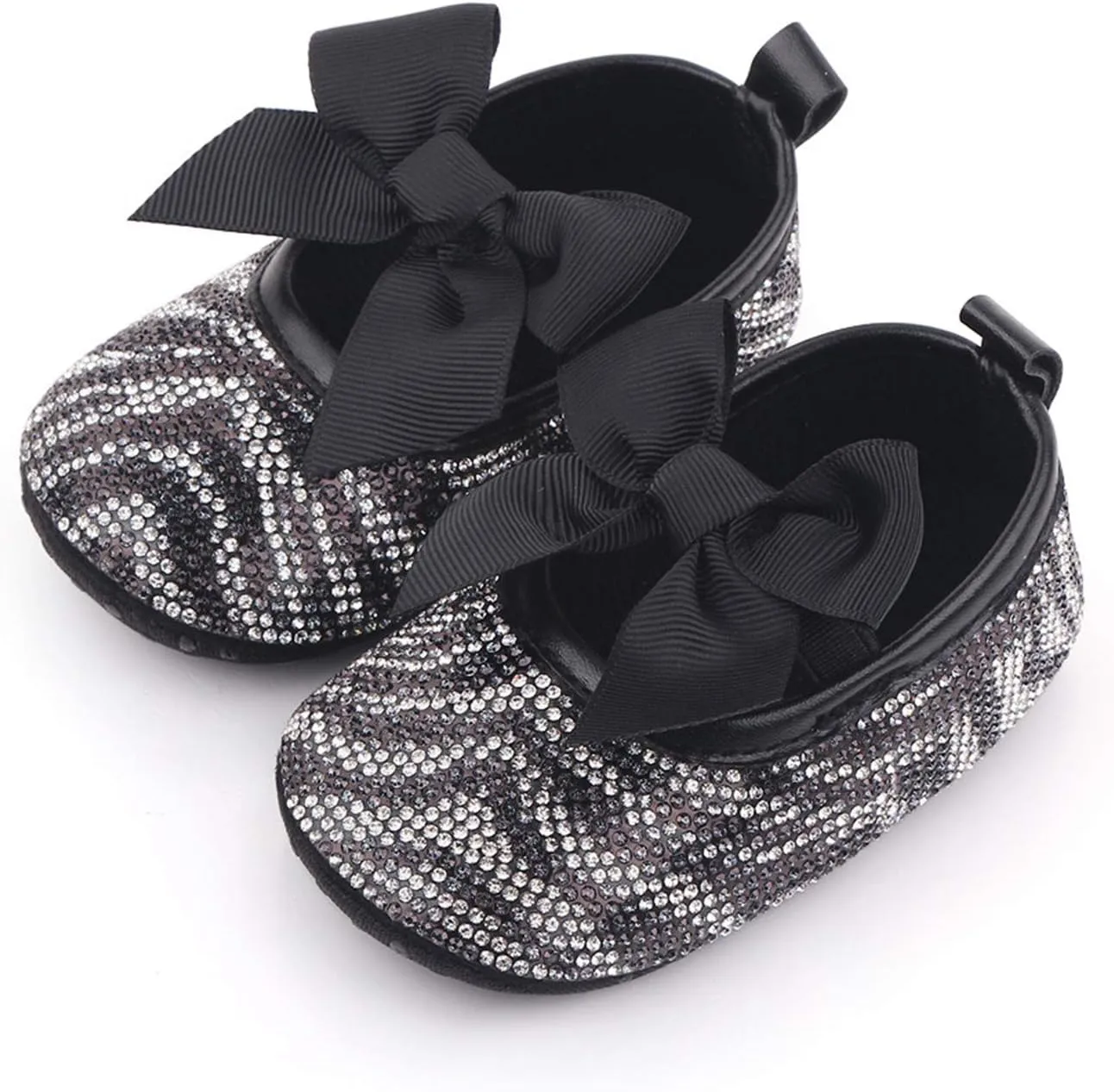 Baby Girls Soft Princess Dress Flats Shoes Infant Wedding Bowknot Anti-Slip First Walker Newborn Soft Sole Sneakers