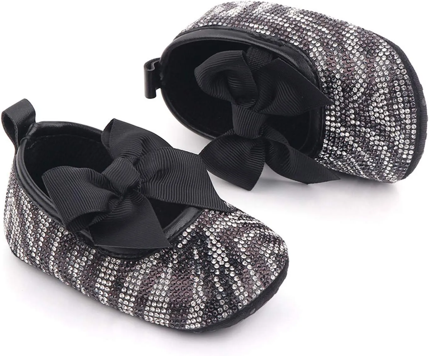 Baby Girls Soft Princess Dress Flats Shoes Infant Wedding Bowknot Anti-Slip First Walker Newborn Soft Sole Sneakers