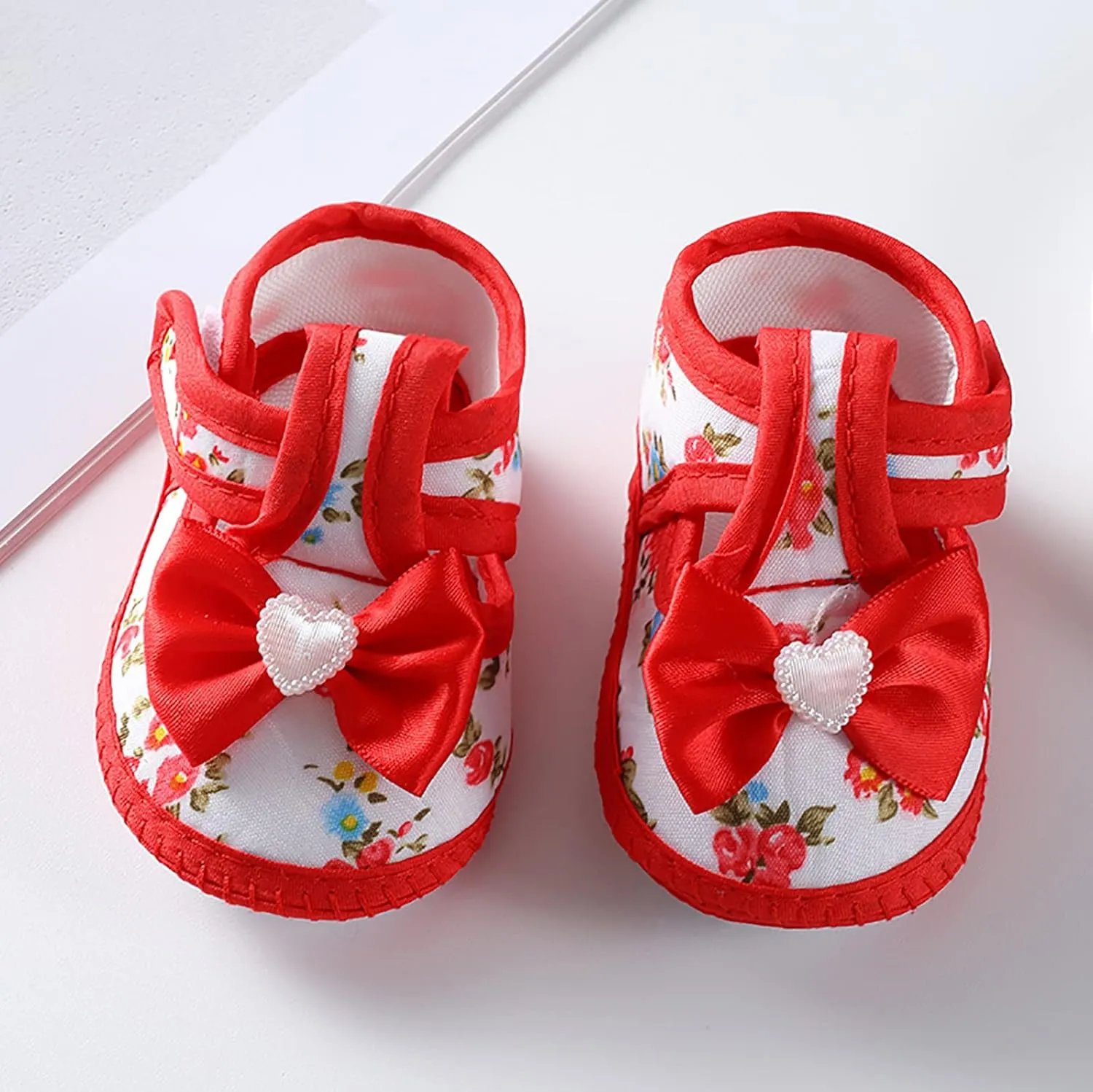 Baby Girls Soft Toddler Shoes Infant Toddler Walkers Shoes Bow Decoration Princess Shoes Sandals Flat Toddler Flip Flops