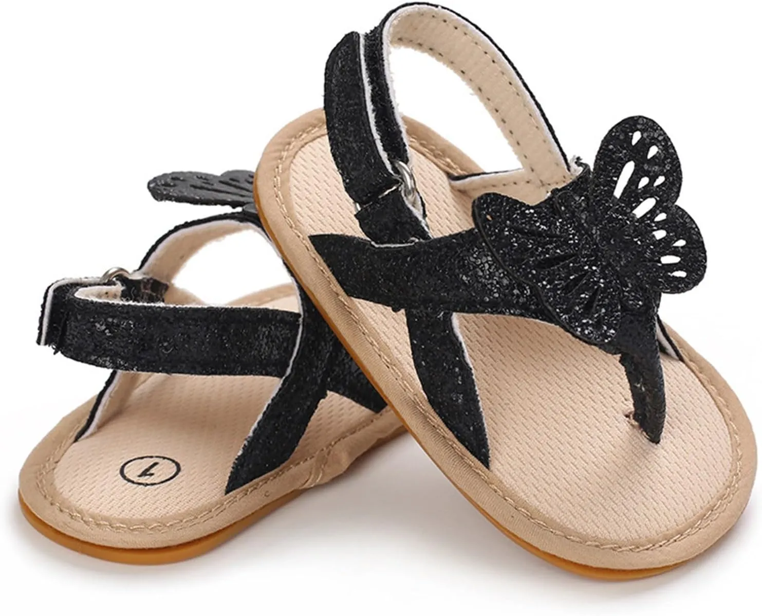 Baby Infant Girls Sandals Soft Sole Open Toe Crib Sandal Butterfly Princess Flat Shoes Cute Toddler First Walkers Dress Shoes