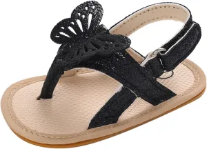 Baby Infant Girls Sandals Soft Sole Open Toe Crib Sandal Butterfly Princess Flat Shoes Cute Toddler First Walkers Dress Shoes