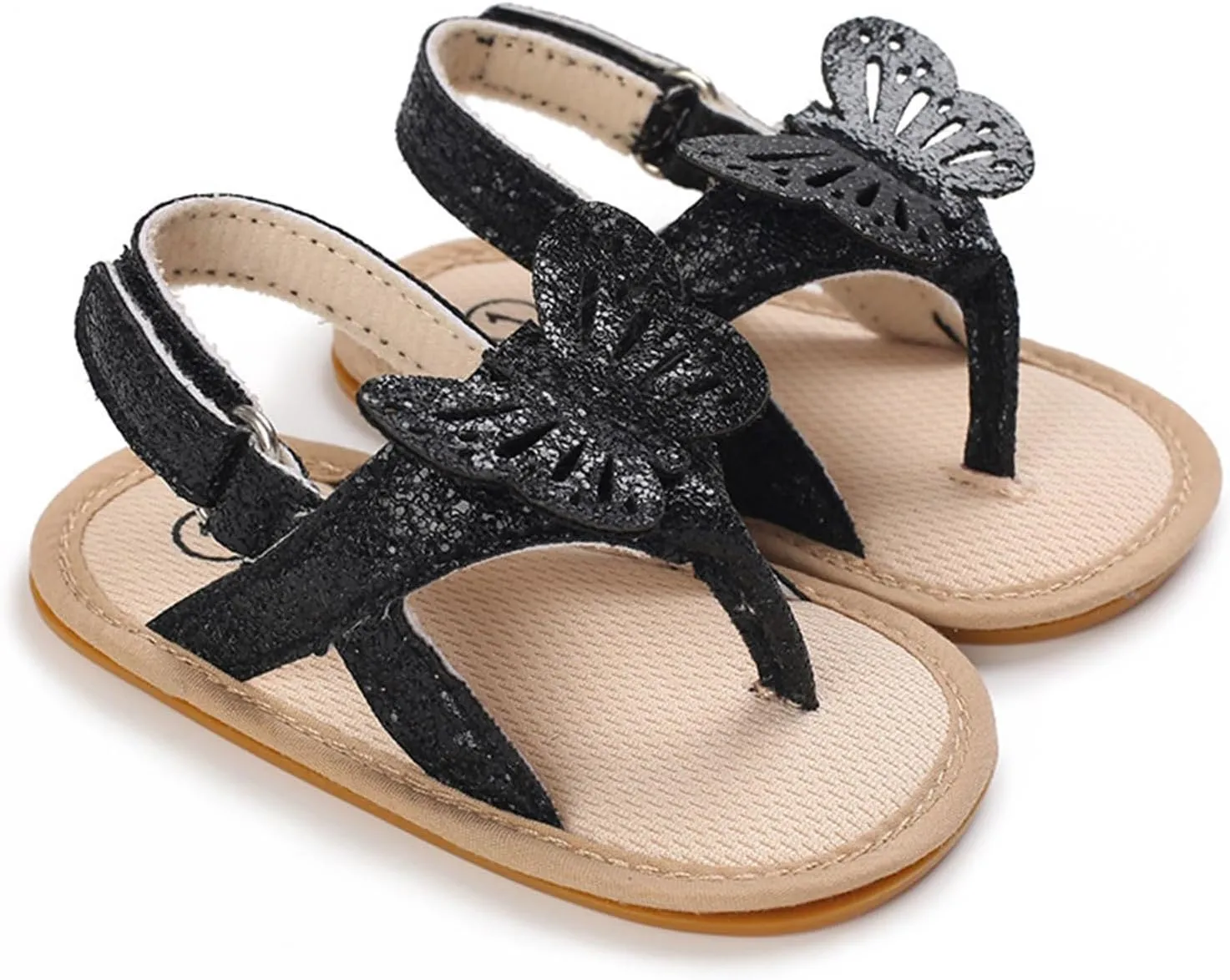 Baby Infant Girls Sandals Soft Sole Open Toe Crib Sandal Butterfly Princess Flat Shoes Cute Toddler First Walkers Dress Shoes