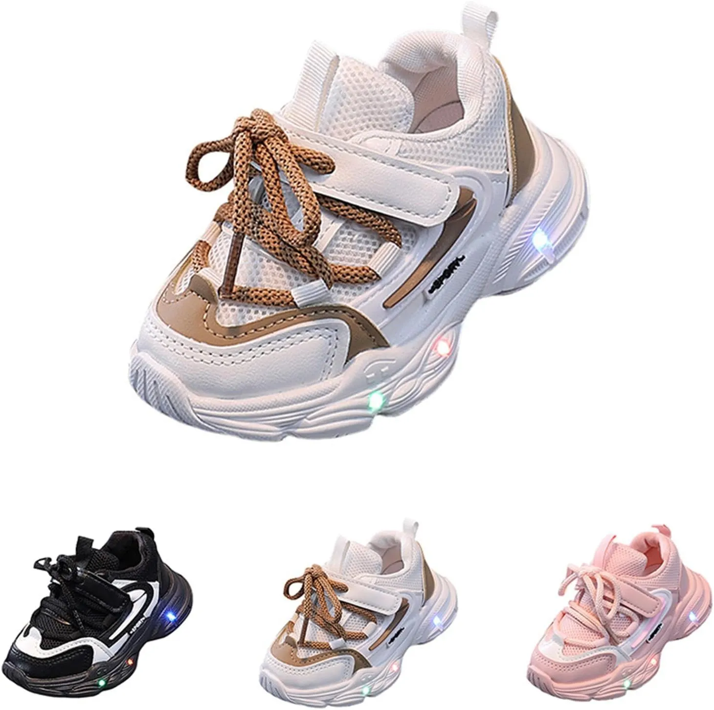 Baby Light Up Shoes Toddler Boys Girls Casual Luminous Flashing Sport Shoes Lightweight Breathable Running Shoes