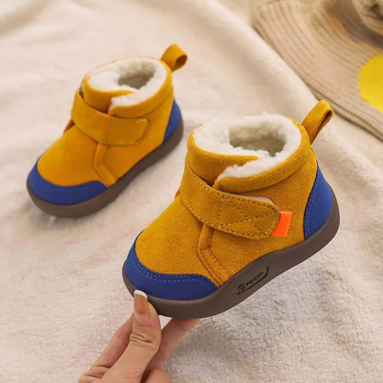 Baby Shoe Size Baby Shoes Toddler Boots Soft Bottom Toddler Shoes Plus Velvet Thick Non Slip Large Cotton Shoes Size 8 Toddler Suede Boots