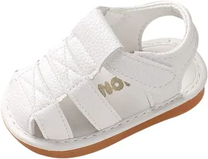 Baby Shoes Boys Girls Shoes Sole Sandals Walkers Soft First Boys Shoes Baby Roman Baby Shoes (White, 12-15 Months)