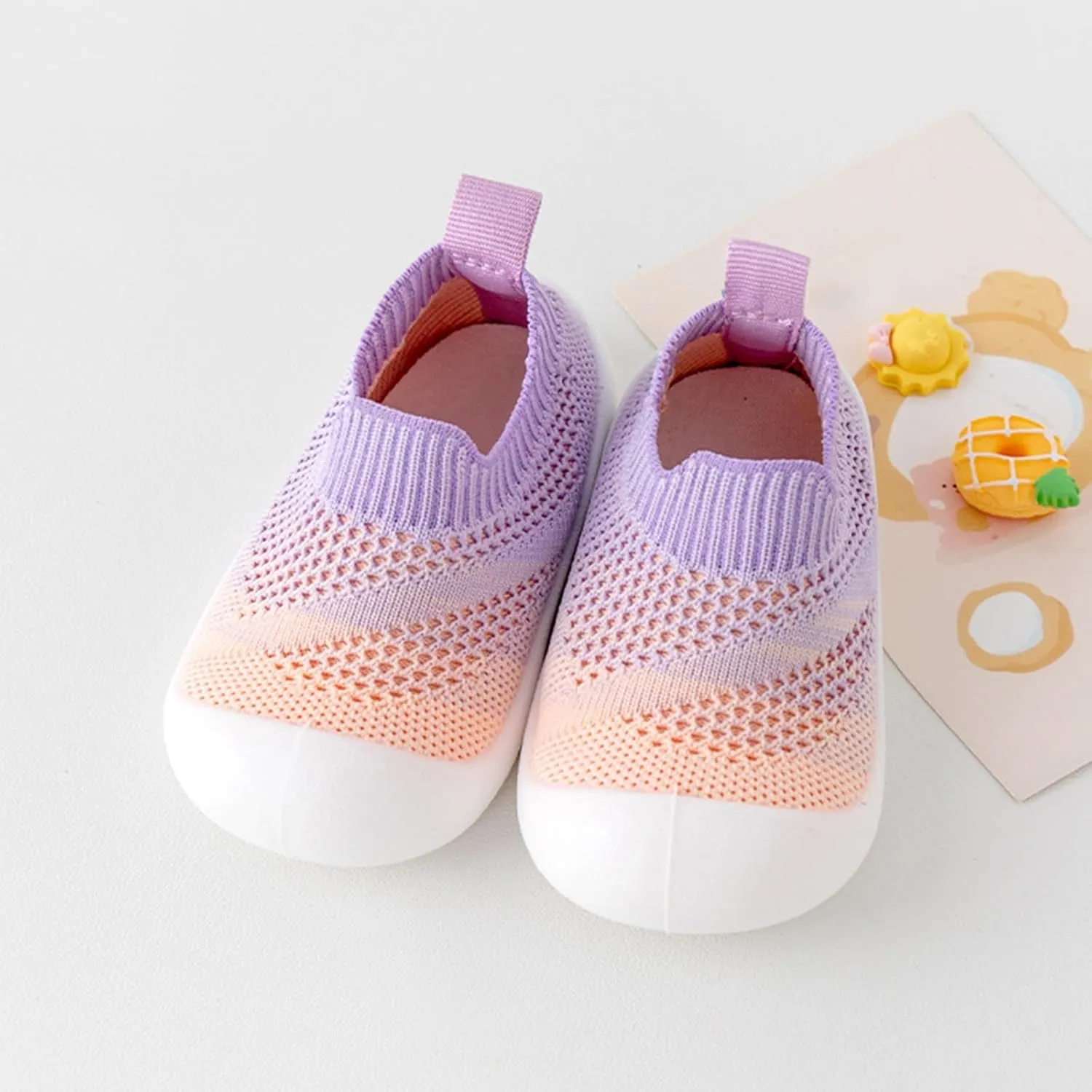 Baby Shoes Kid Shoes Trainers Toddler Infant Boys Girls Soft Sole Non Slip Cotton Canvas Mesh Breathable Lightweight TPR Material Slip-on Sneakers Outdoor