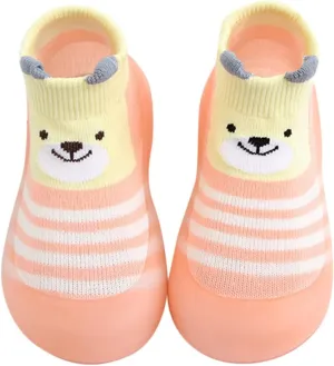 Baby Shoes Toddler Cartoon Duck Bear Non-Slip Walking Shoes Newborn Soft Rubber Sole Slippers for Boys Girls