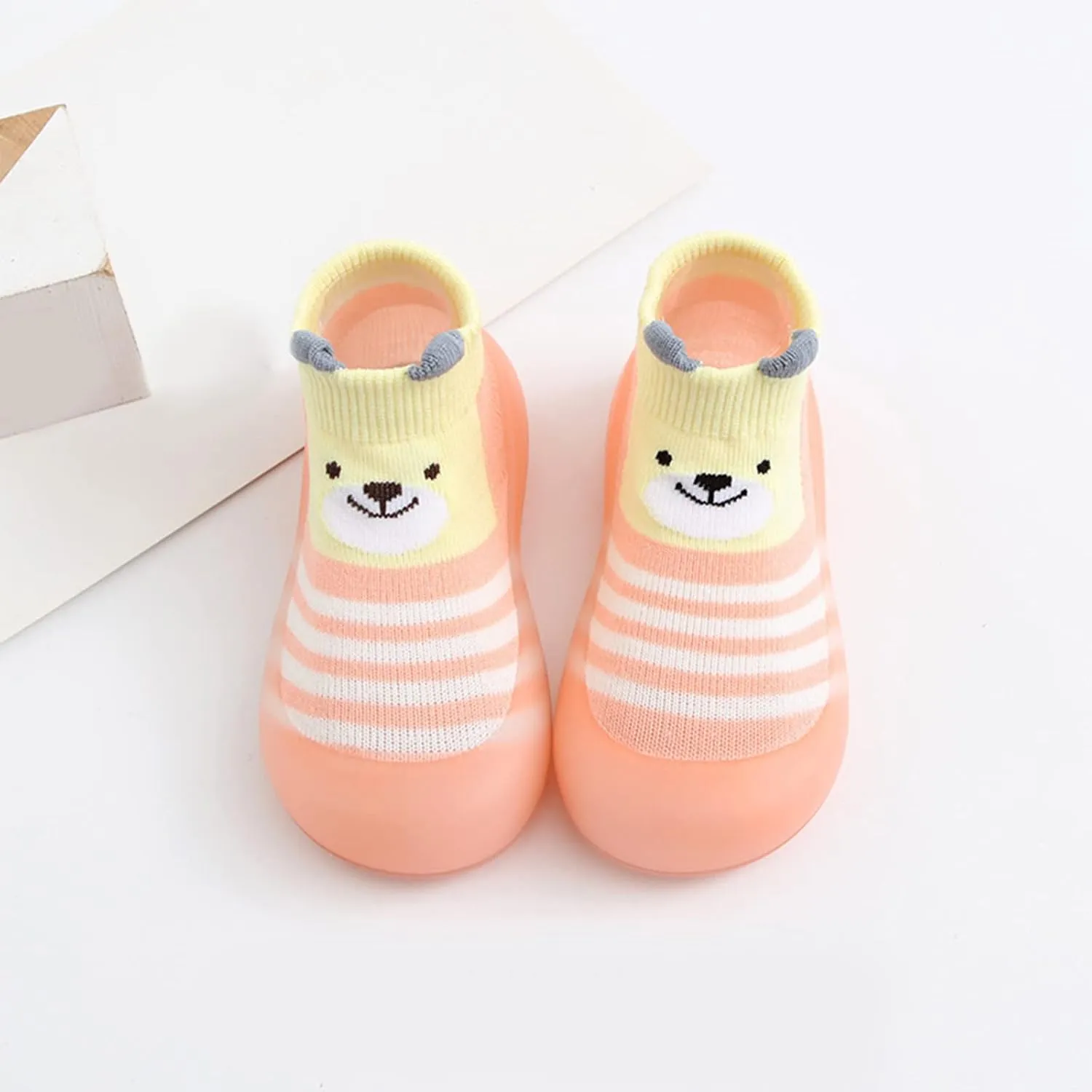 Baby Shoes Toddler Cartoon Duck Bear Non-Slip Walking Shoes Newborn Soft Rubber Sole Slippers for Boys Girls