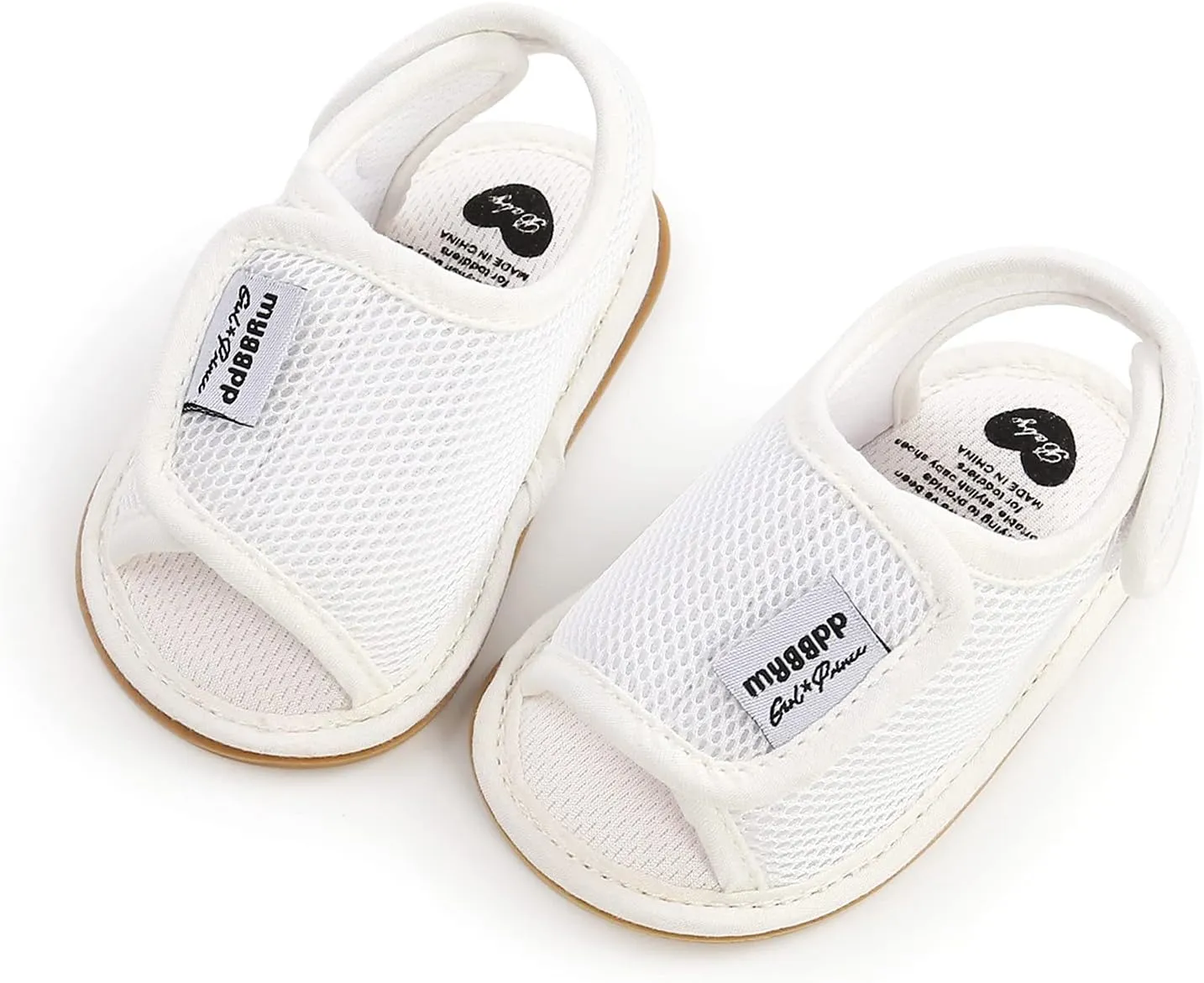 Baby Shoes,Baby Girls Boys Mesh Shoes Sandals Soft Non-Slip Rubber Sole Flat Walking Shoes for 0-18Months (White-03#, 12-12M)