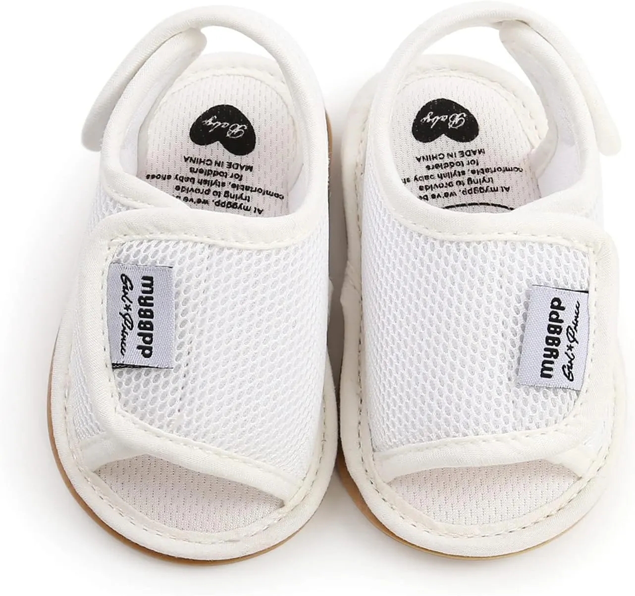 Baby Shoes,Baby Girls Boys Mesh Shoes Sandals Soft Non-Slip Rubber Sole Flat Walking Shoes for 0-18Months (White-03#, 12-12M)
