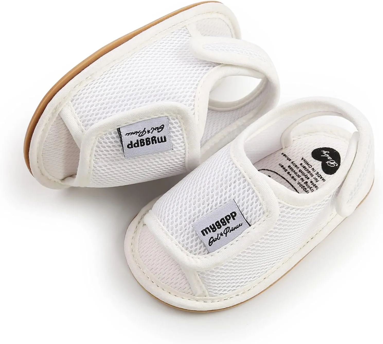 Baby Shoes,Baby Girls Boys Mesh Shoes Sandals Soft Non-Slip Rubber Sole Flat Walking Shoes for 0-18Months (White-03#, 12-12M)