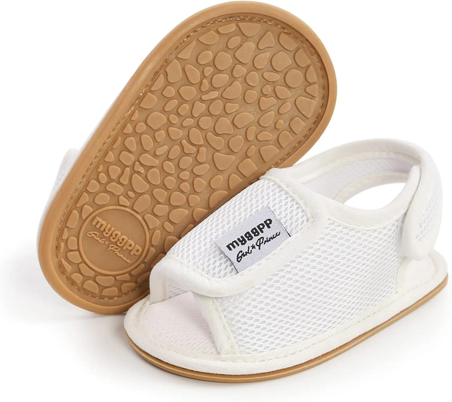 Baby Shoes,Baby Girls Boys Mesh Shoes Sandals Soft Non-Slip Rubber Sole Flat Walking Shoes for 0-18Months (White-03#, 12-12M)