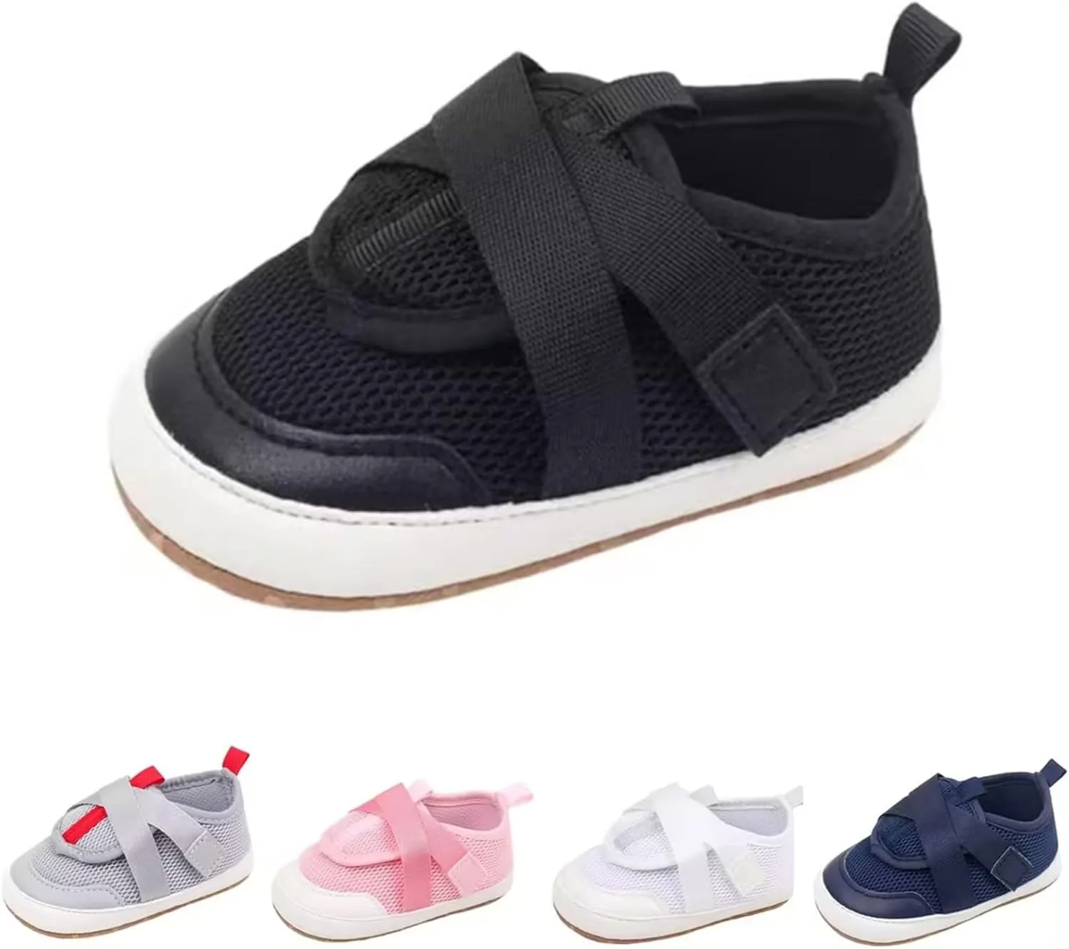Baby Sneakers Girls Boys Lightweight Breathable Mesh First Walking Shoes Flat Bottom Footwear First Petite Baby Shoes
