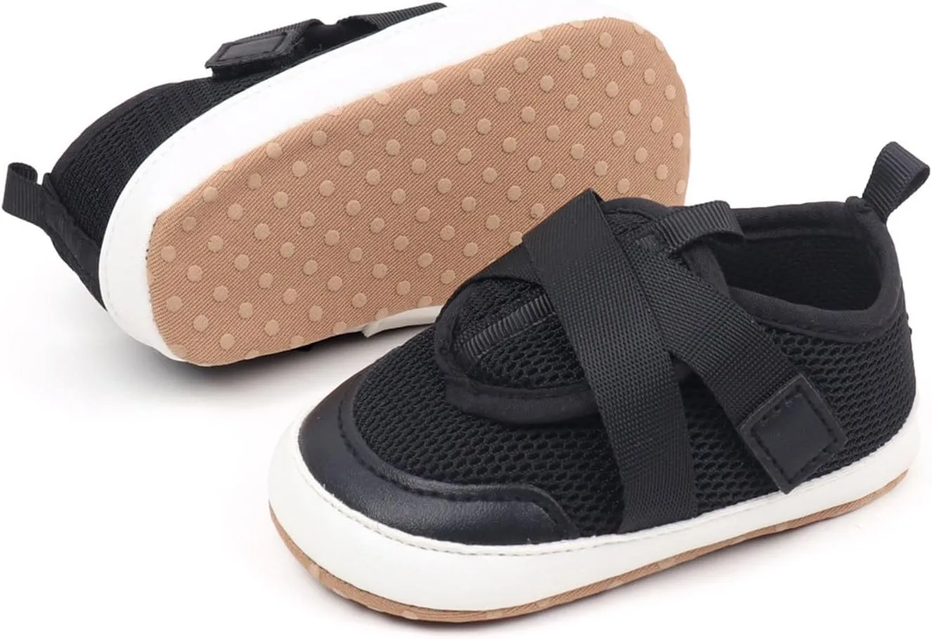 Baby Sneakers Girls Boys Lightweight Breathable Mesh First Walking Shoes Flat Bottom Footwear First Petite Baby Shoes