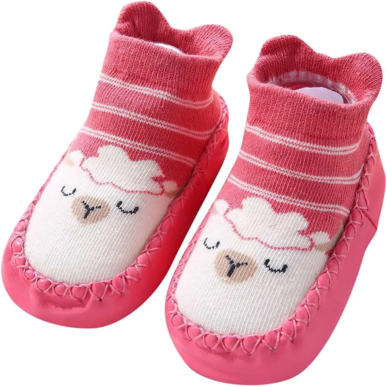 Baby Sock Shoes Toddler Cute Soft Rubber Sole Non Slip Floor Slipper for Boys Girls First Walking Sneakers
