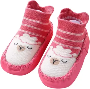 Baby Sock Shoes Toddler Cute Soft Rubber Sole Non Slip Floor Slipper for Boys Girls First Walking Sneakers