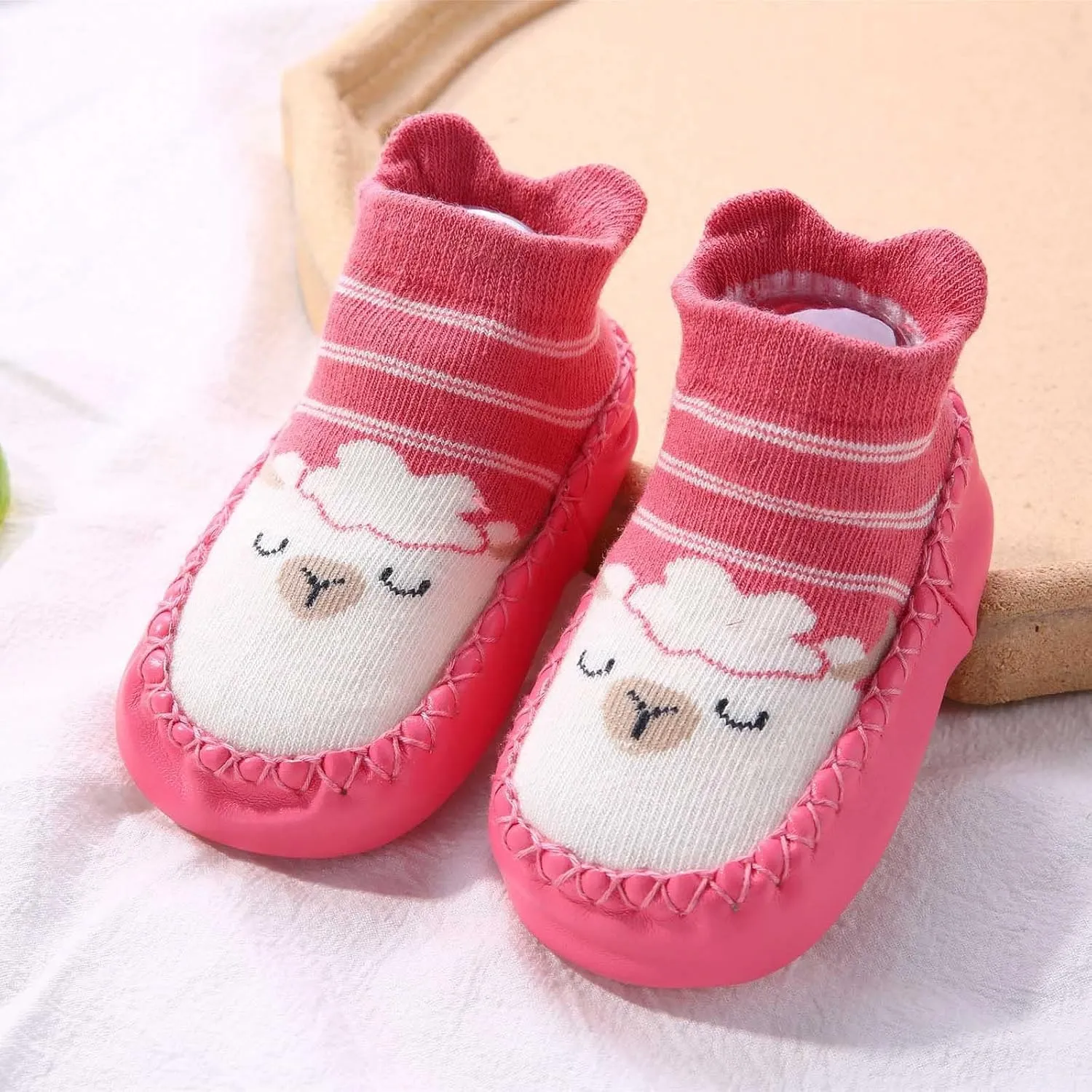 Baby Sock Shoes Toddler Cute Soft Rubber Sole Non Slip Floor Slipper for Boys Girls First Walking Sneakers