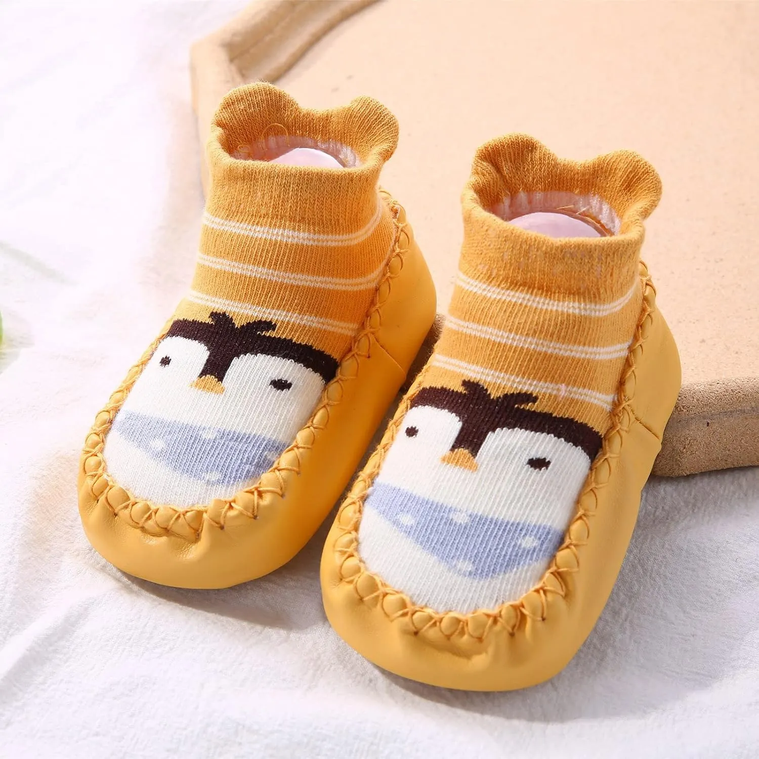 Baby Sock Shoes Toddler Cute Soft Rubber Sole Non Slip Floor Slipper for Boys Girls First Walking Sneakers