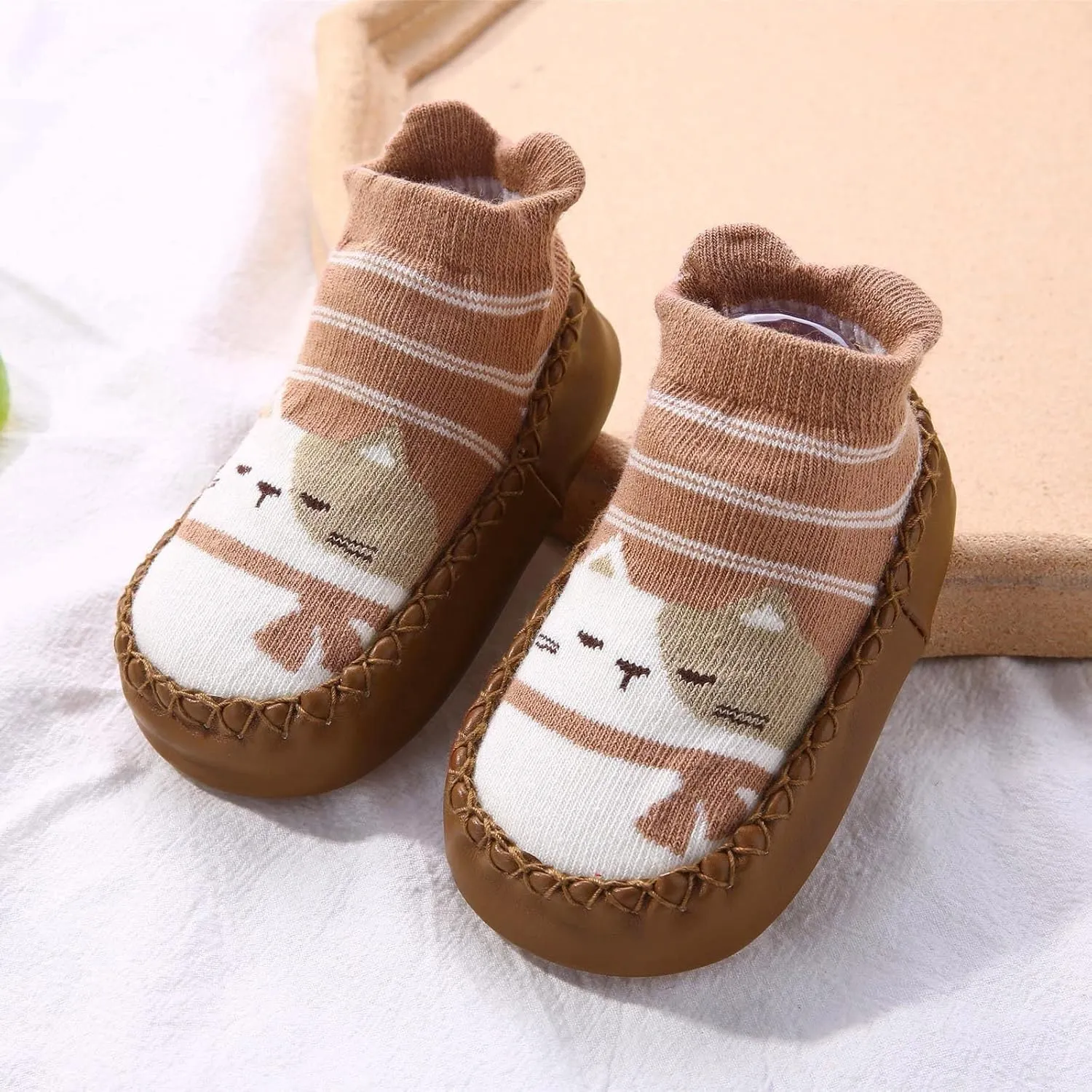 Baby Sock Shoes Toddler Cute Soft Rubber Sole Non Slip Floor Slipper for Boys Girls First Walking Sneakers