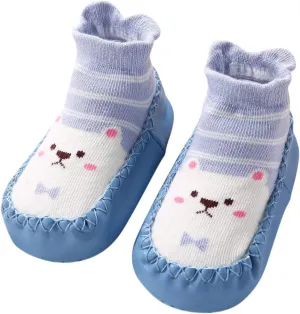 Baby Sock Shoes Toddler Cute Soft Rubber Sole Non Slip Floor Slipper for Boys Girls First Walking Sneakers