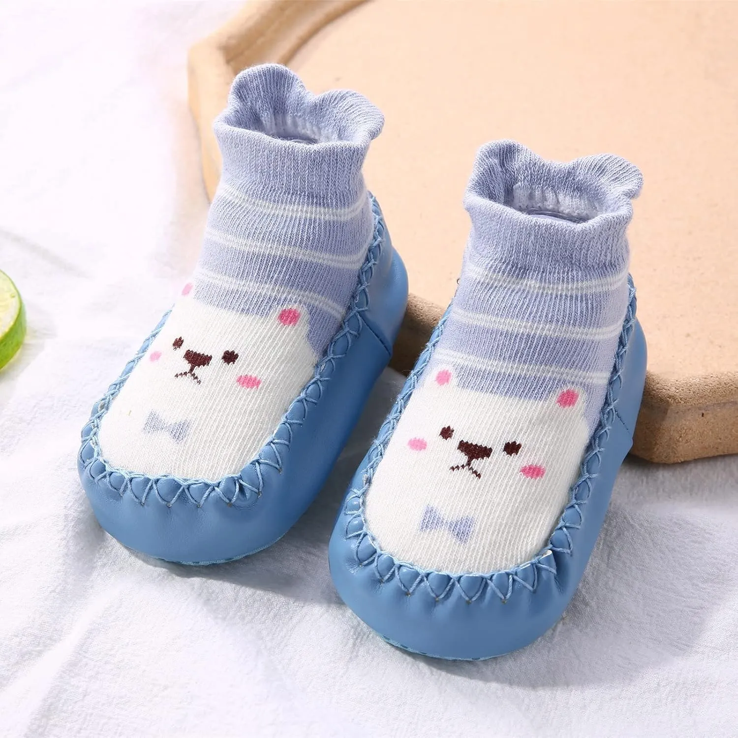 Baby Sock Shoes Toddler Cute Soft Rubber Sole Non Slip Floor Slipper for Boys Girls First Walking Sneakers