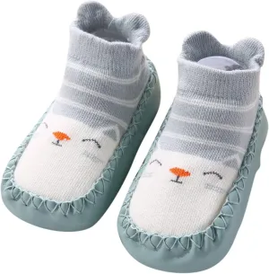 Baby Sock Shoes Toddler Cute Soft Rubber Sole Non Slip Floor Slipper for Boys Girls First Walking Sneakers