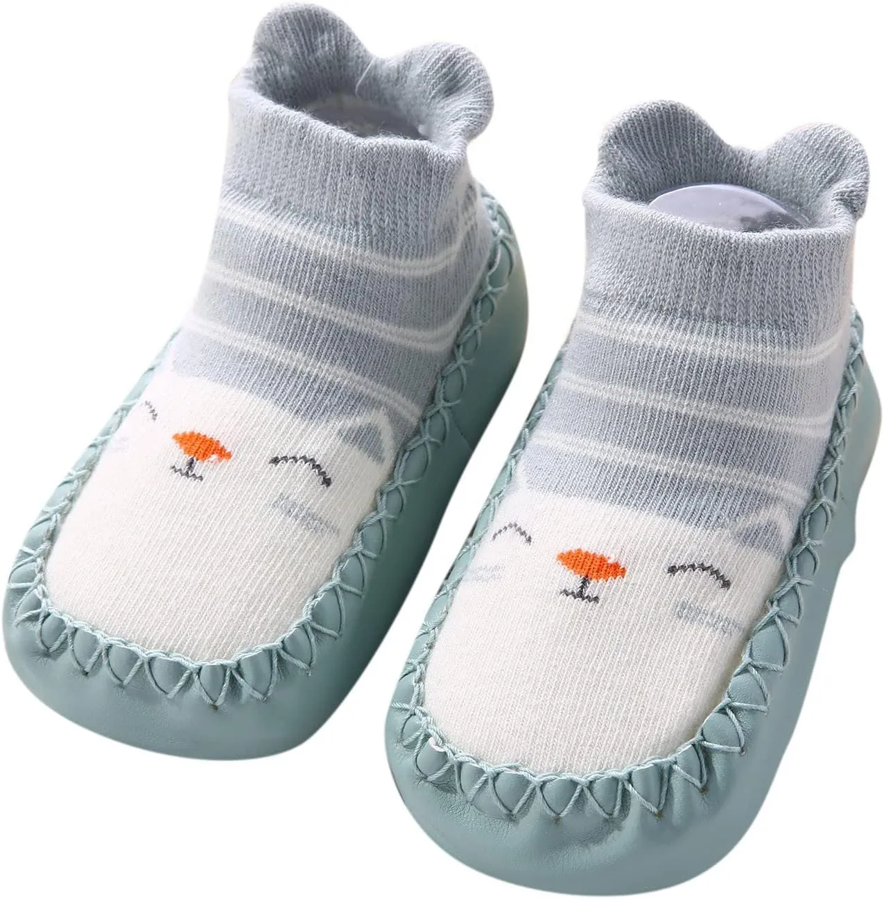 Baby Sock Shoes Toddler Cute Soft Rubber Sole Non Slip Floor Slipper for Boys Girls First Walking Sneakers