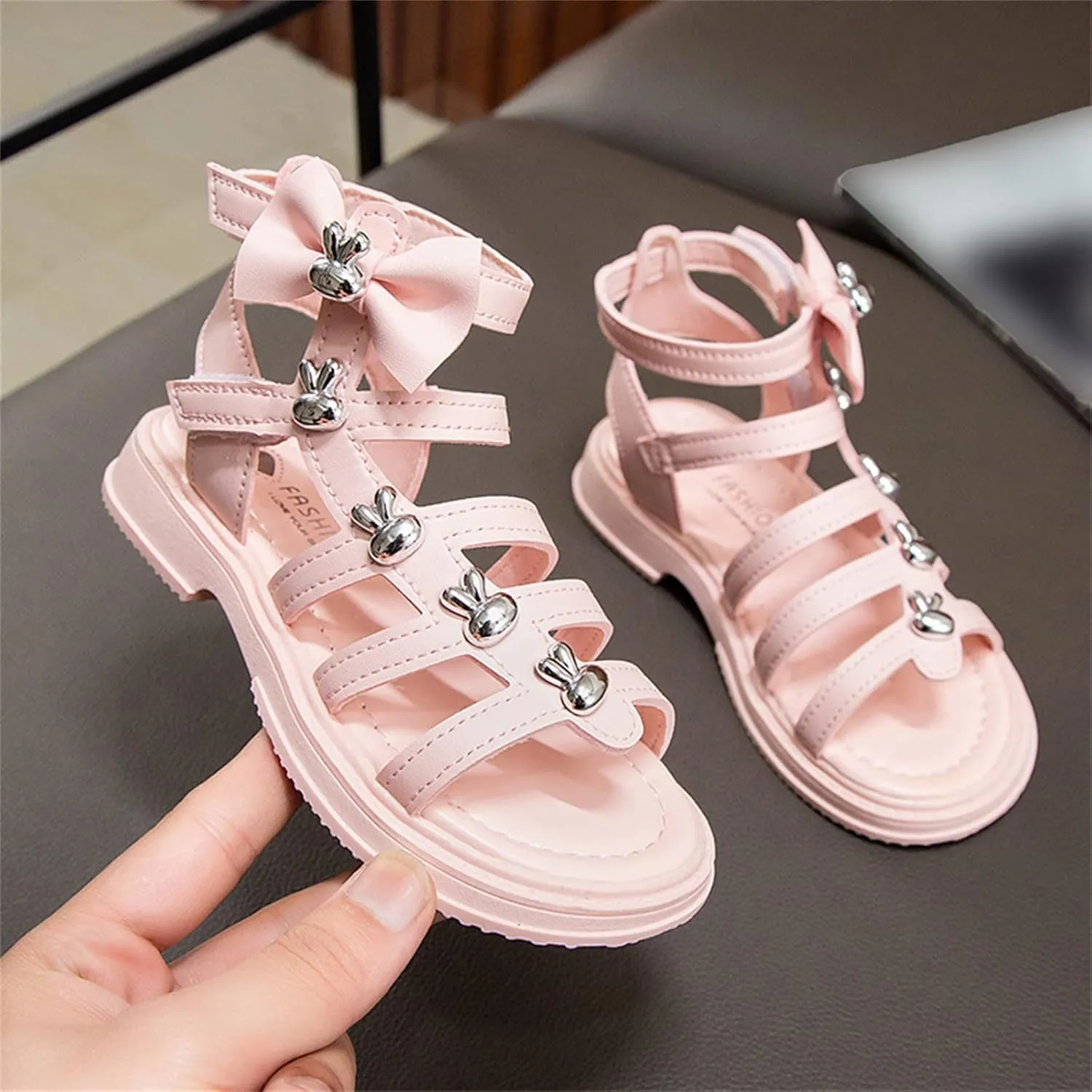Baby Soft Sole Sandals 4 to 12 Years Children Shoes High Top Flat Sandals Roman Sandals Big Children Summer