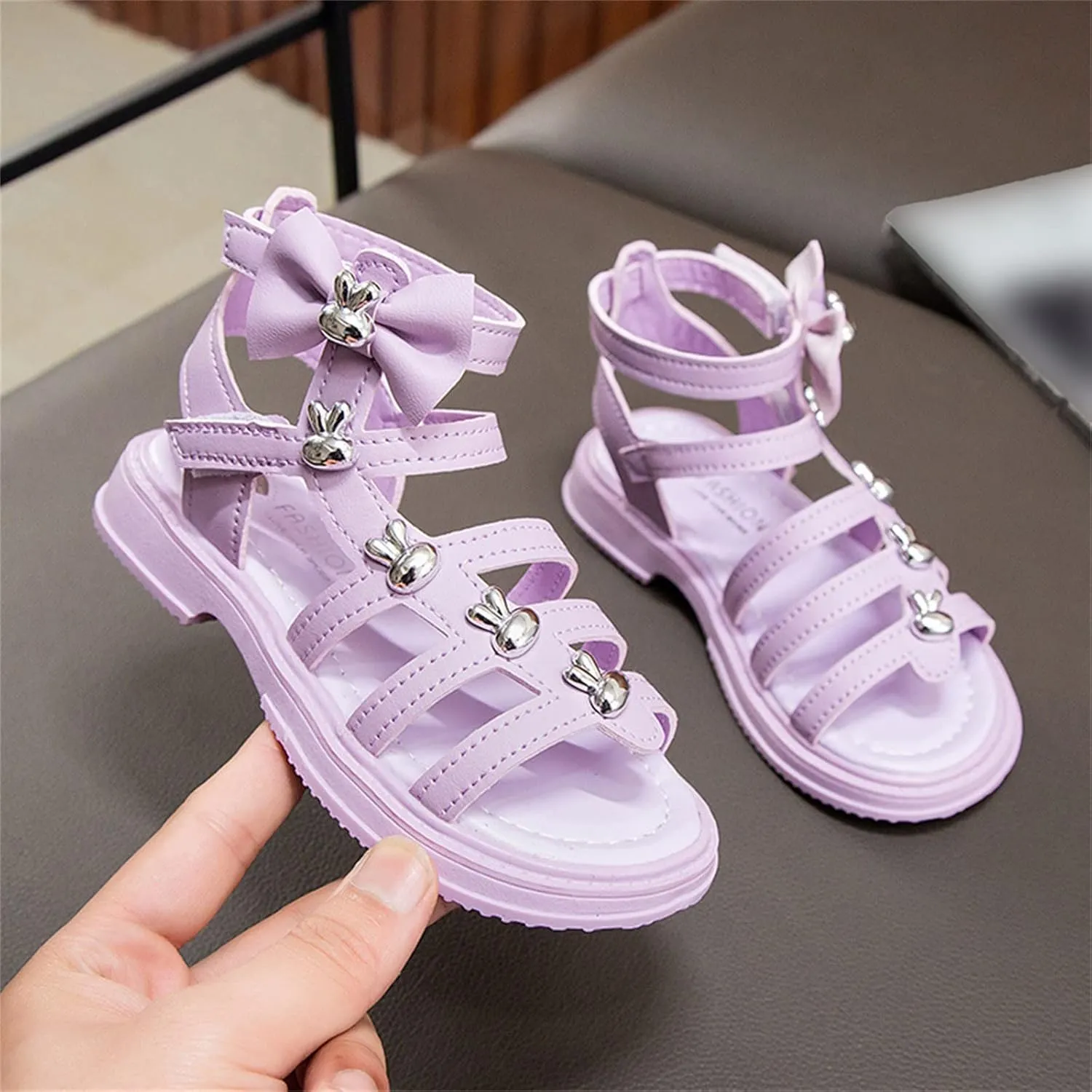Baby Soft Sole Sandals 4 to 12 Years Children Shoes High Top Flat Sandals Roman Sandals Big Children Summer