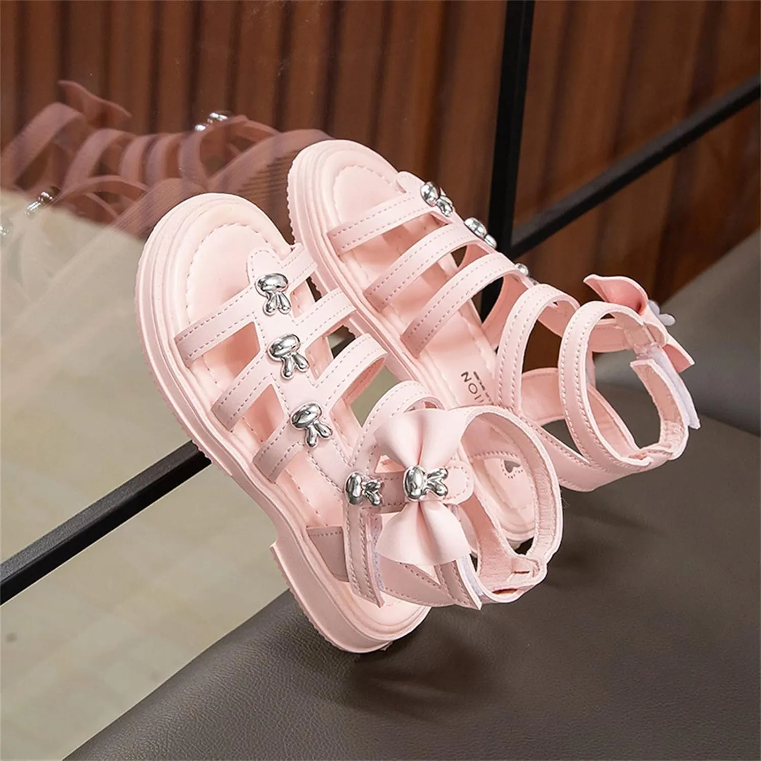 Baby Soft Sole Sandals 4 to 12 Years Children Shoes High Top Flat Sandals Roman Sandals Big Children Summer