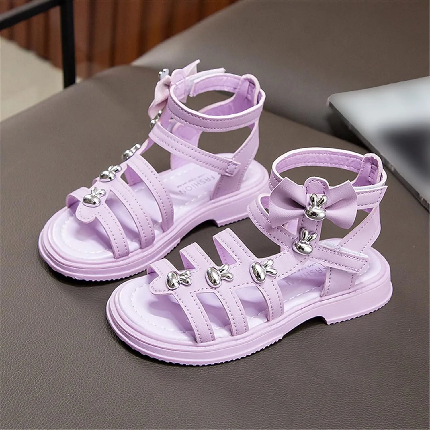 Baby Soft Sole Sandals 4 to 12 Years Children Shoes High Top Flat Sandals Roman Sandals Big Children Summer