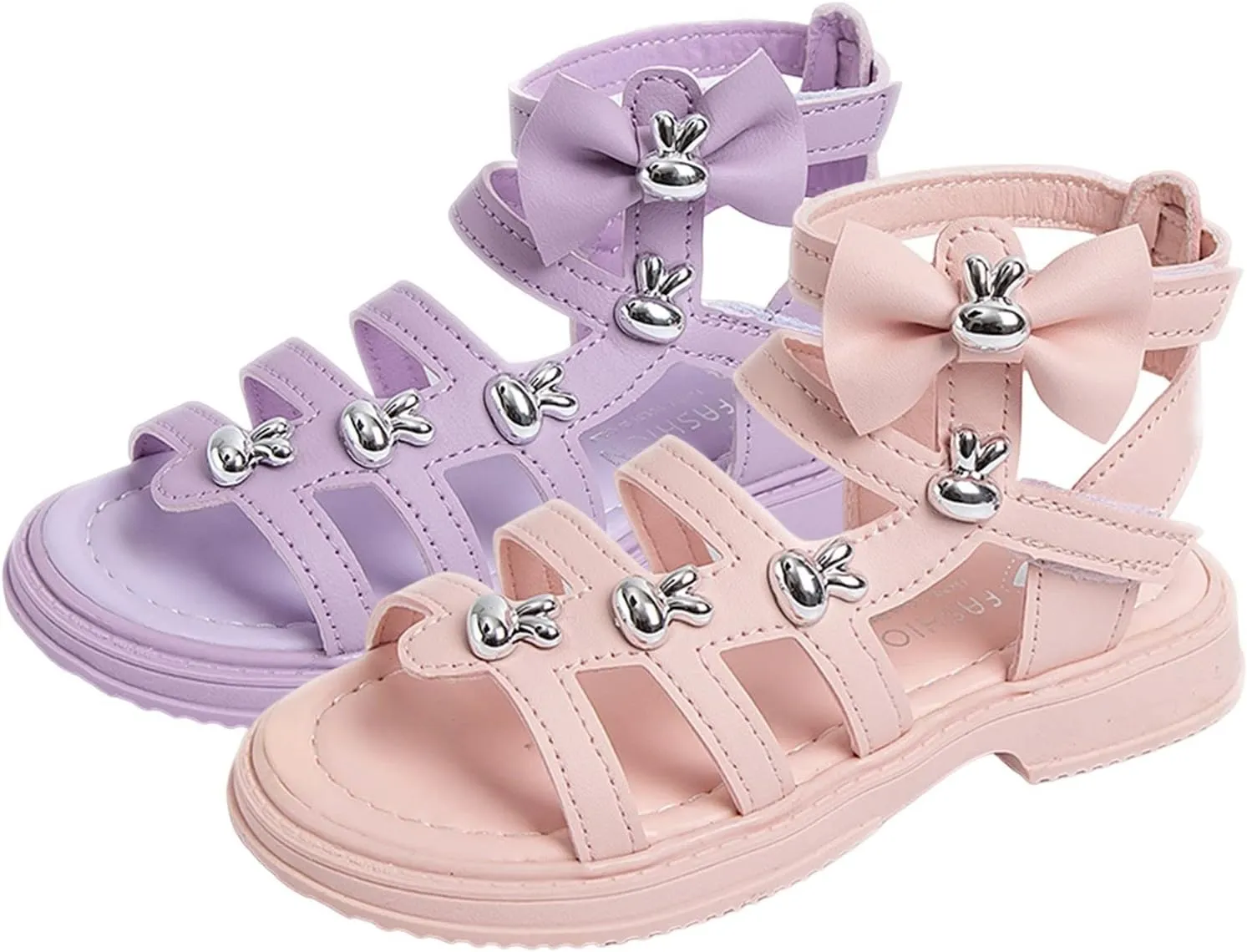 Baby Soft Sole Sandals 4 to 12 Years Children Shoes High Top Flat Sandals Roman Sandals Big Children Summer