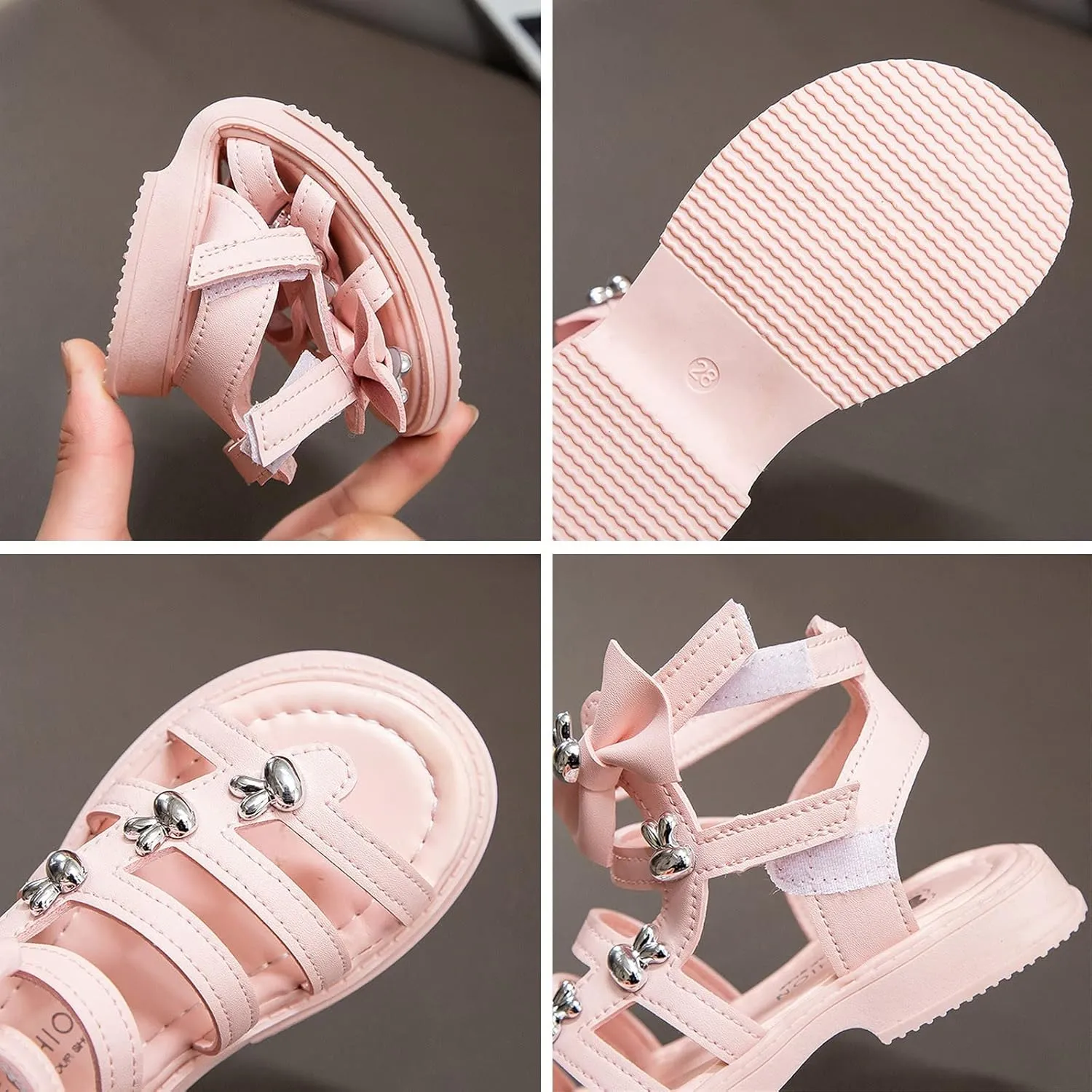 Baby Soft Sole Sandals 4 to 12 Years Children Shoes High Top Flat Sandals Roman Sandals Big Children Summer