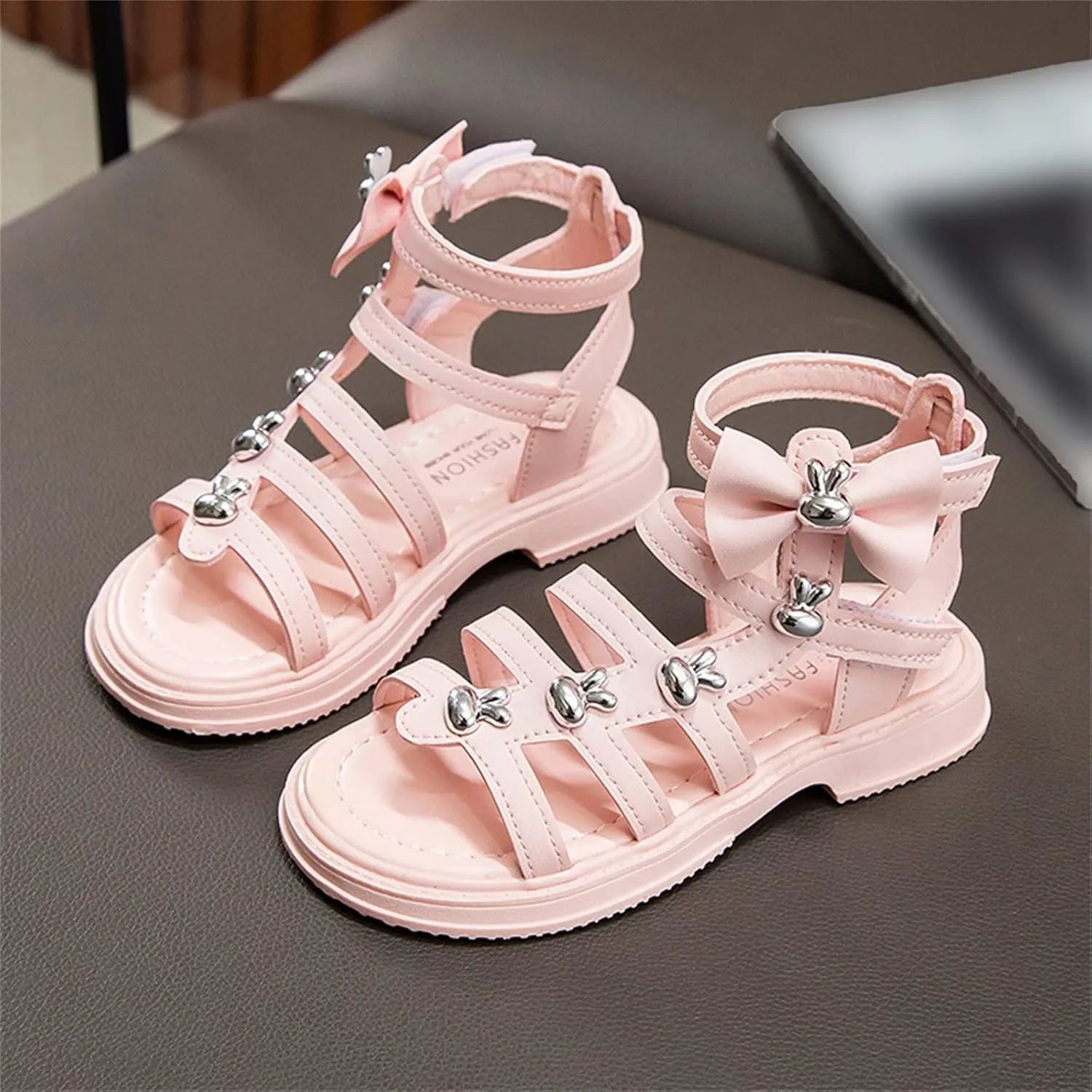 Baby Soft Sole Sandals 4 to 12 Years Children Shoes High Top Flat Sandals Roman Sandals Big Children Summer