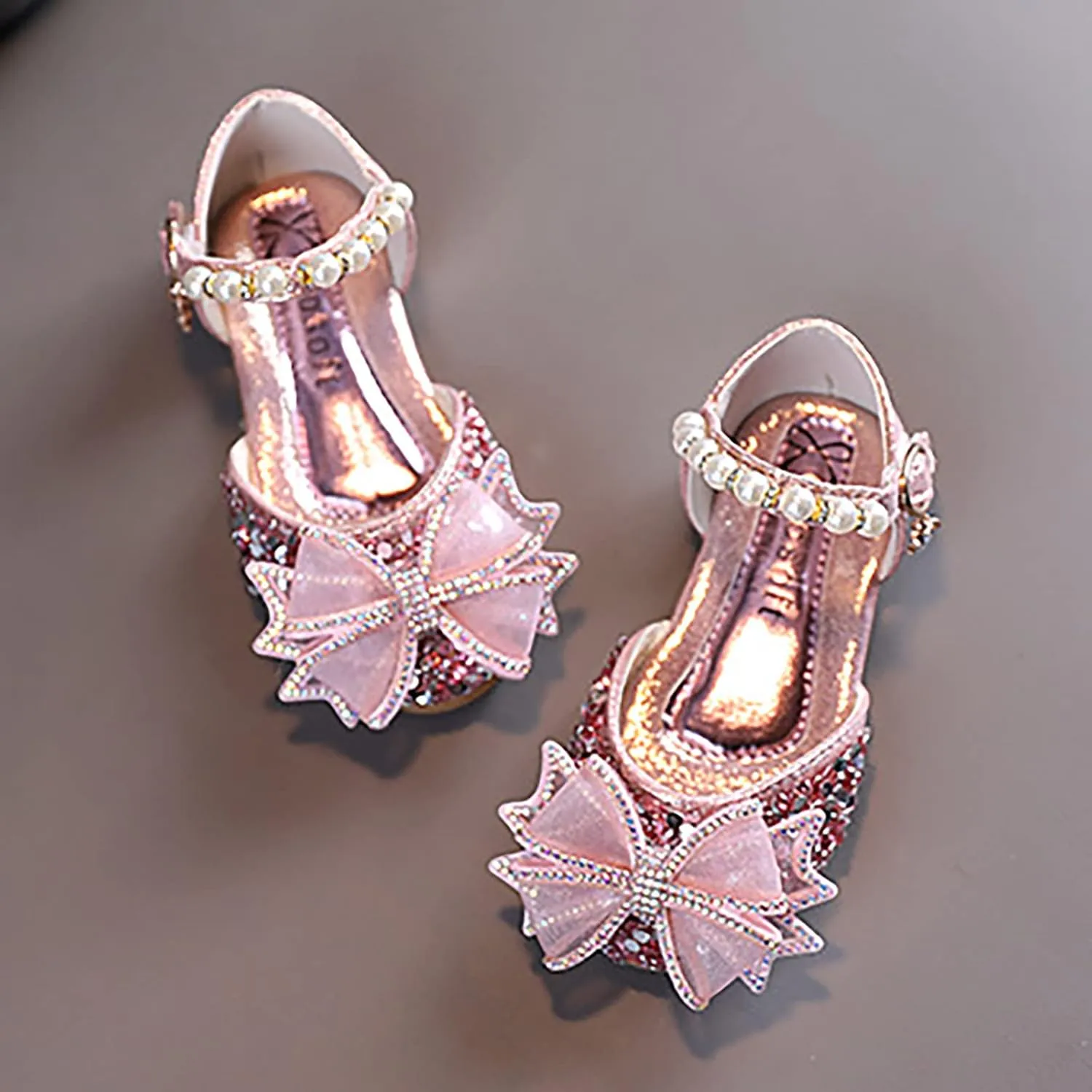 Baby Soft Sole Shoes Spring Summer Girls Sandals Dress Performance Dance Shoes Flat Bottom Light Mesh Bow Shoes