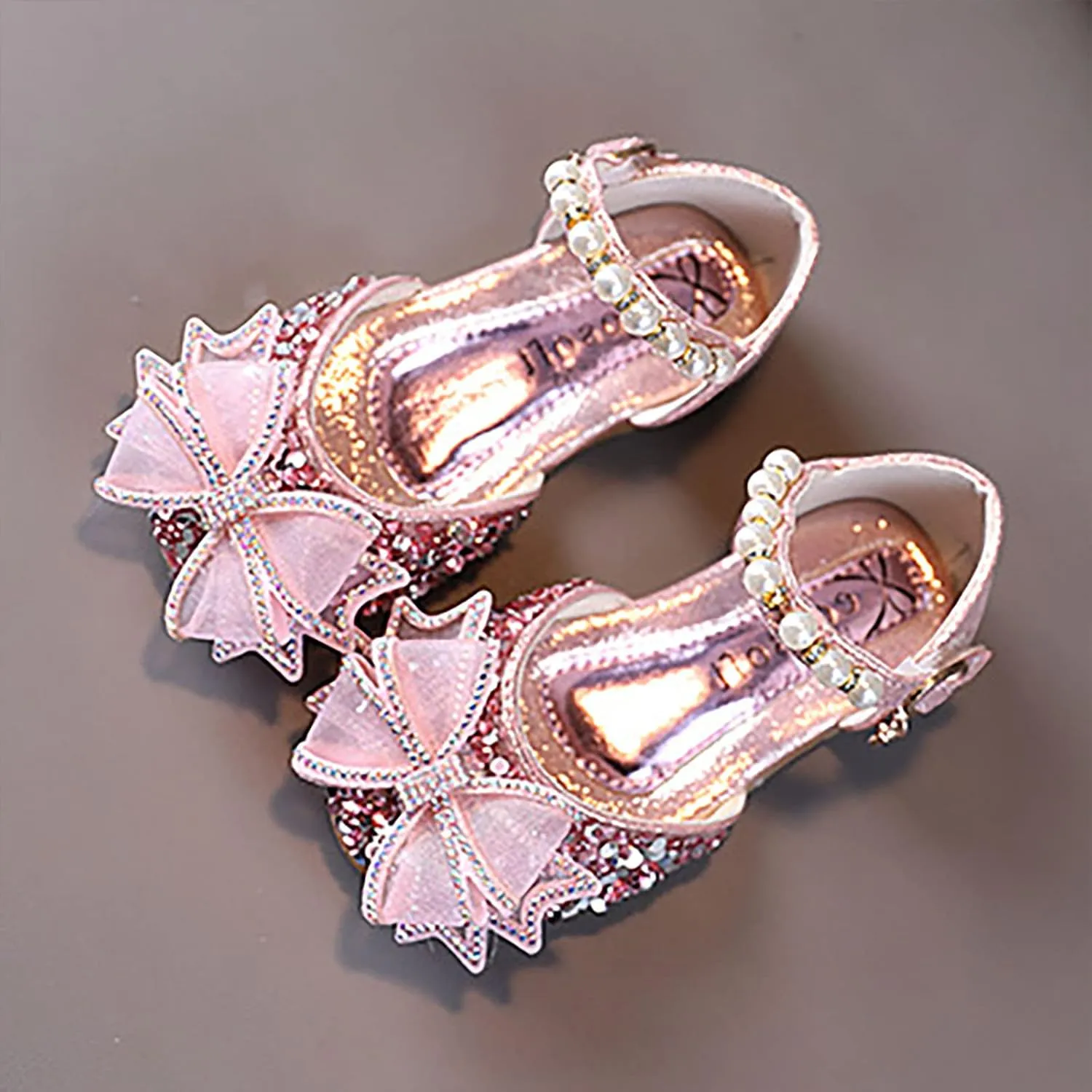 Baby Soft Sole Shoes Spring Summer Girls Sandals Dress Performance Dance Shoes Flat Bottom Light Mesh Bow Shoes